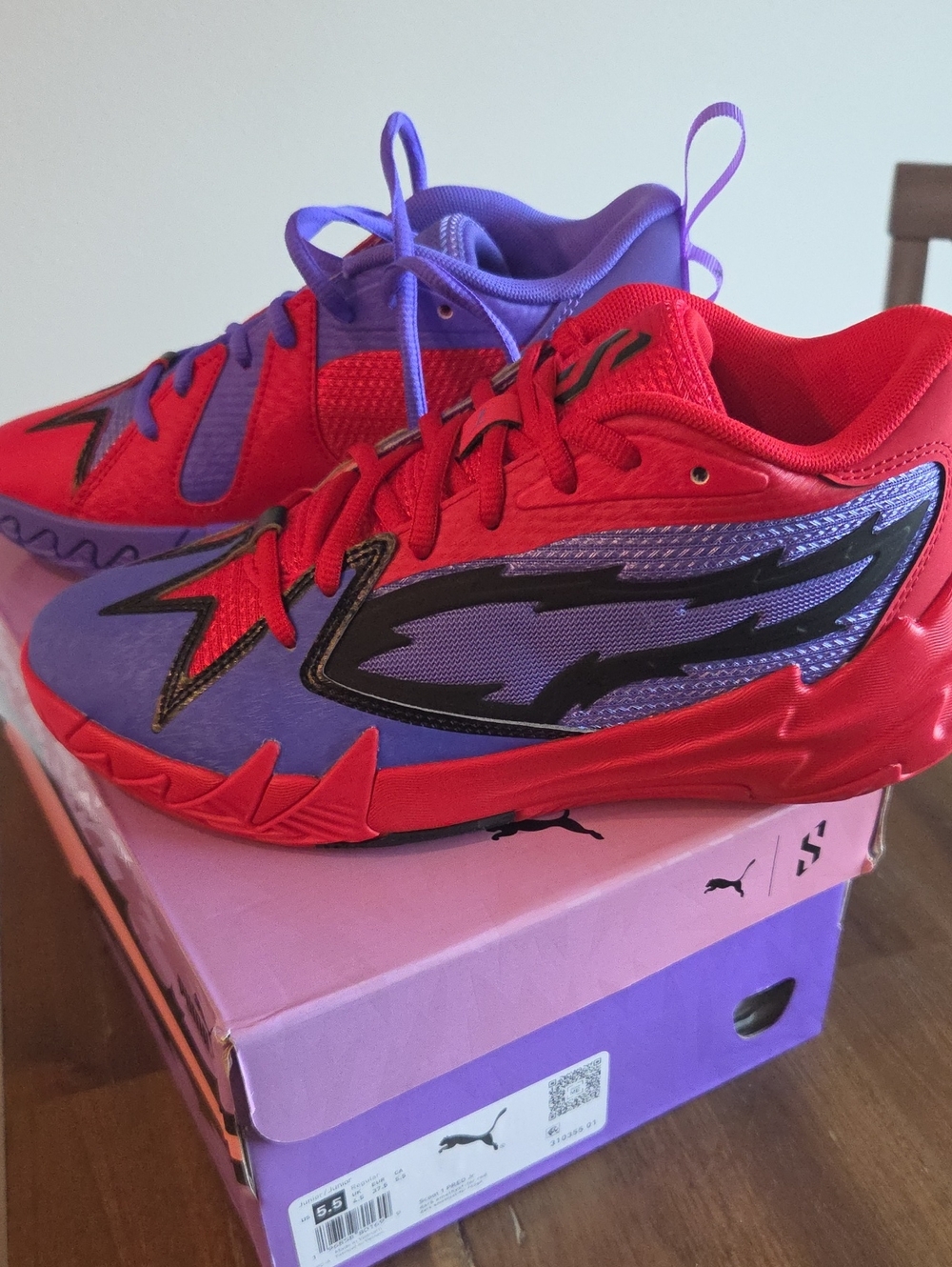 NIB Kids Red and Purple Athletic Sneakers